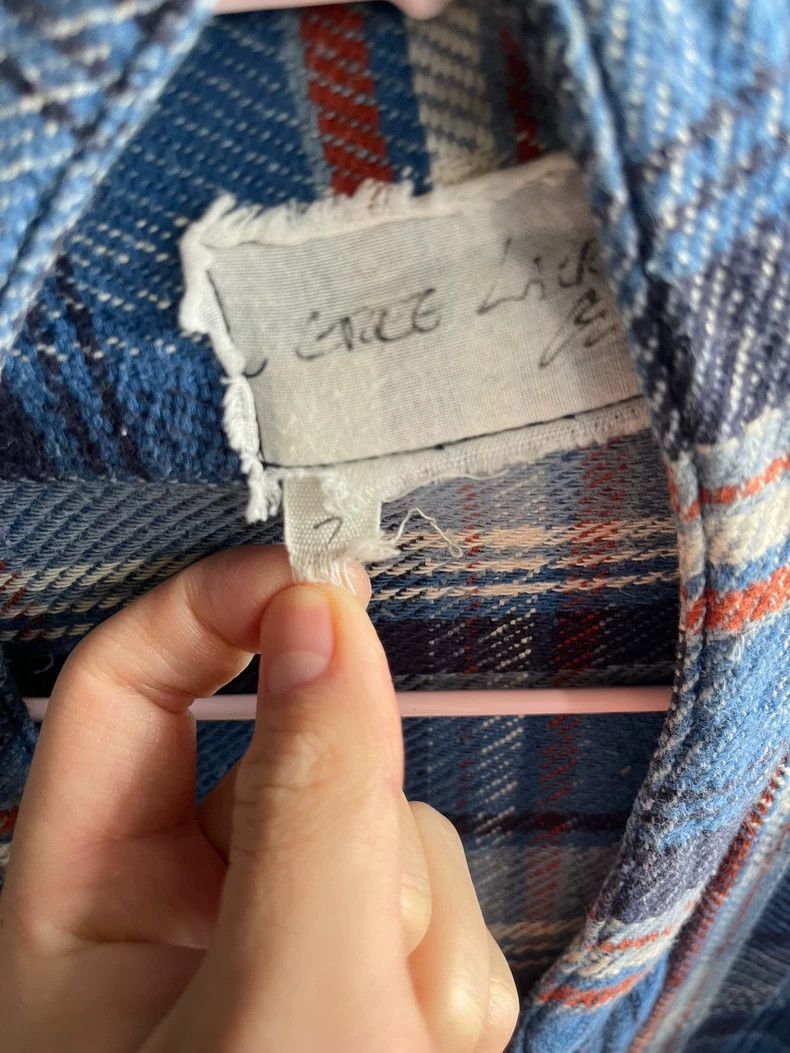Greg Lauren greg lauren size 2Blue patchwork shirt 2505-Nextarrow Size US M / EU 48-50 / 2 - 2 Thumbnail