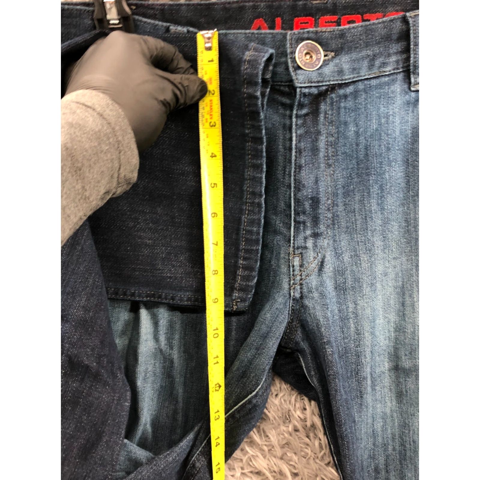 Vintage ALBERTO Jeans Size 34x32 Mens Bootcut Denim Blue 34 in Inseam Medium Wash Regular Rise Mid 5-Pocket Belt Loops Size US 34 / EU 50 - 4 Thumbnail