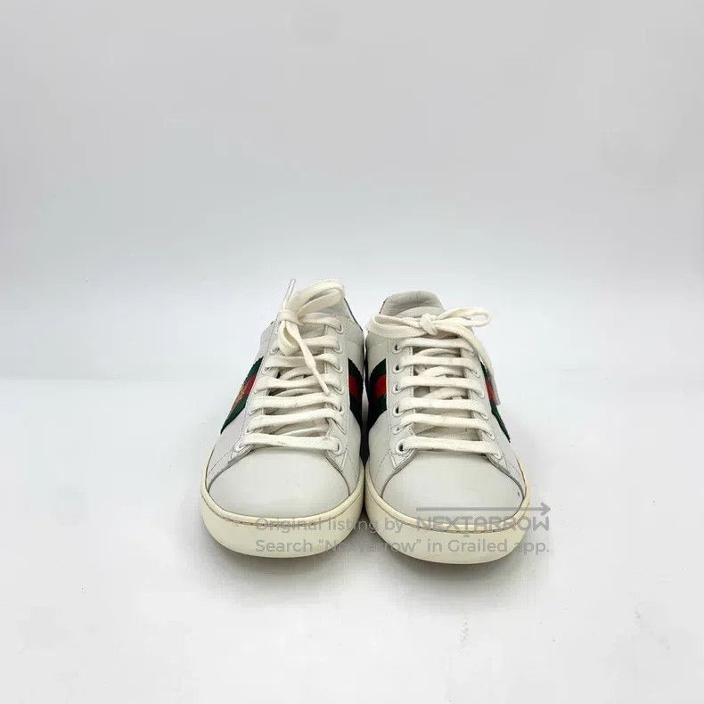 Gucci Gucci White, red and green webbing bee embroidery lacing c Size US 5 / IT 35 - 3 Thumbnail