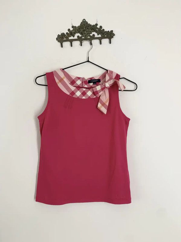 Burberry Burberry Pink Cotton Women's T-Shirt with Bow Size M / US 6-8 / IT 42-44 - 1 Thumbnail