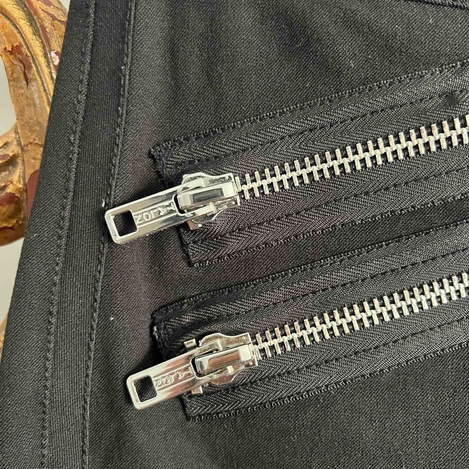 Philipp Plein Phillip Plein Biker Straight Cut Black Denim Size 4 Size 25" / US 0 / IT 36 - 4 Thumbnail