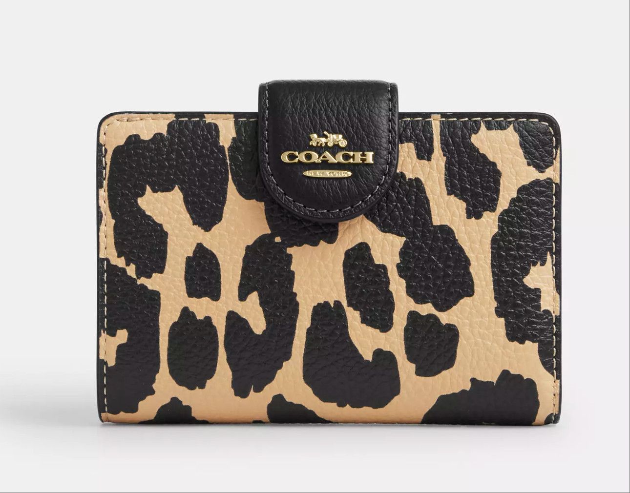 Coach Medium Corner Zip Wallet With Leopard Print CBT25 Size ONE SIZE - 9 Thumbnail