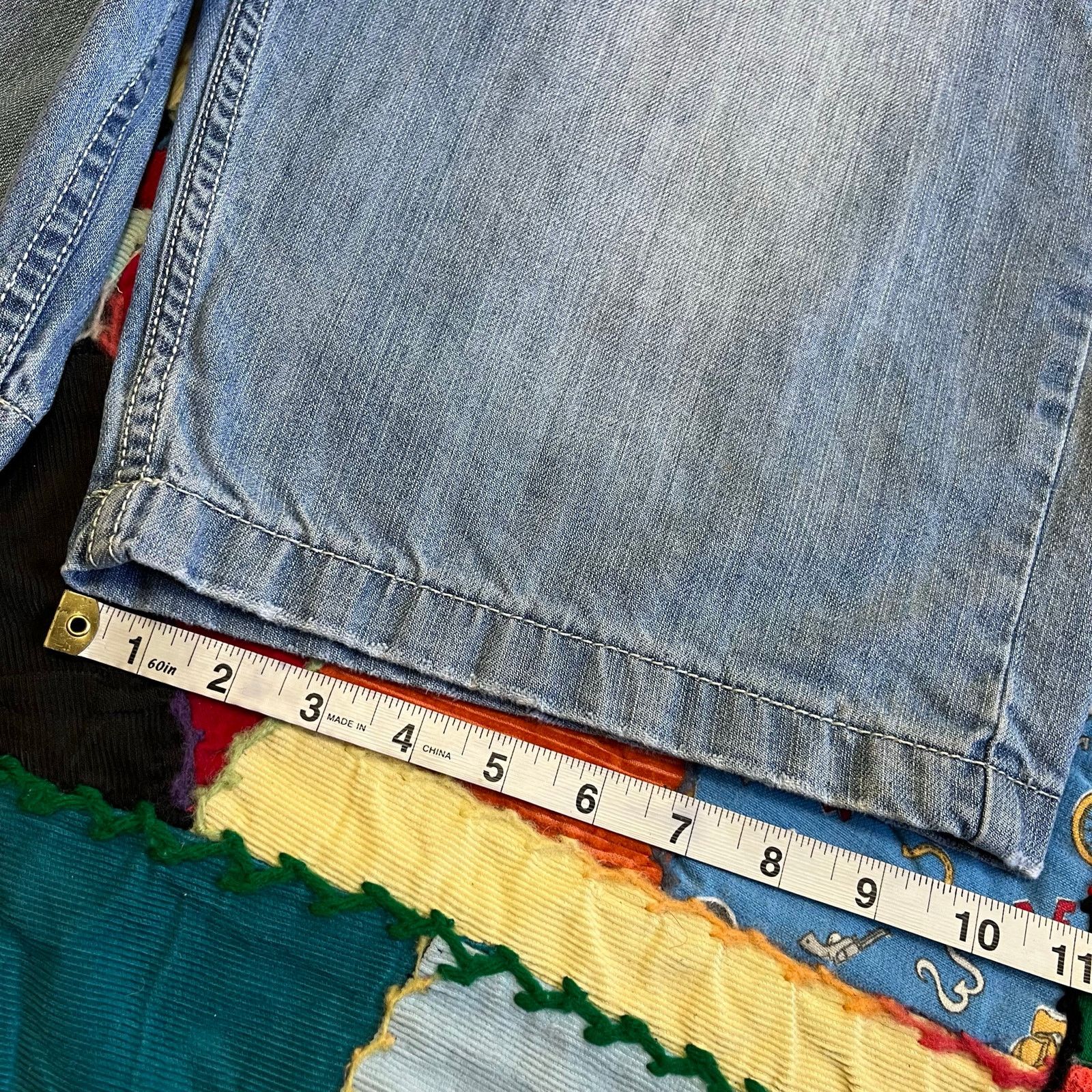 Route 66 Route 66 Embroidered Light Washed Baggy Jorts 38W Size US 36 / EU 52 - 5 Thumbnail