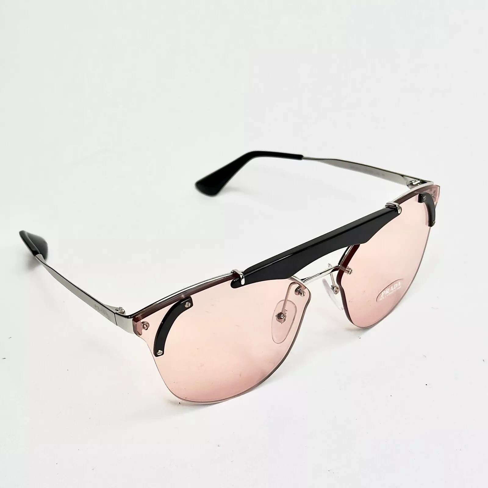 Prada PRADA ORNATE Runway Sunglasses 53U Silver Pink PR53US 53US Size ONE SIZE - 6 Thumbnail