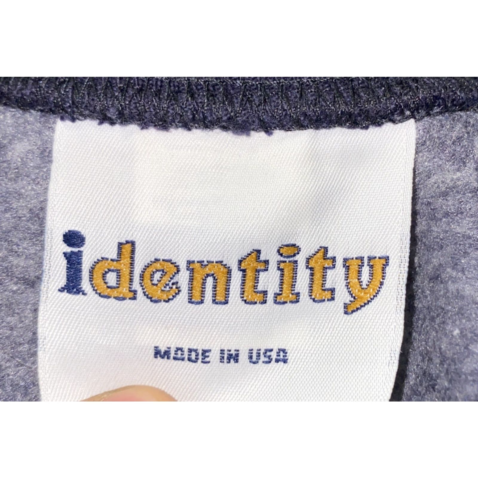 Vintage VINTAGE Identity Sweatshirt Men's XL Navy Blue Fleece Lined Astec Print USA Made Size US XL / EU 56 / 4 - 6 Thumbnail