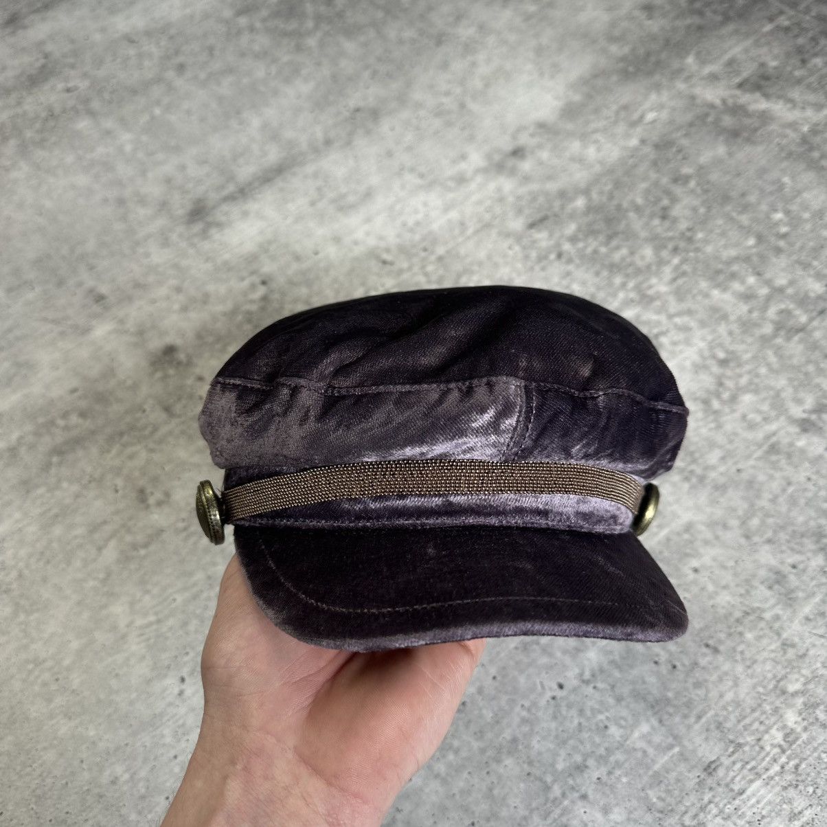 Brunello Cucinelli Brunello Cucinelli Velvet Shimmer Newsboy Hat Purple Women’s Size ONE SIZE - 2 Thumbnail