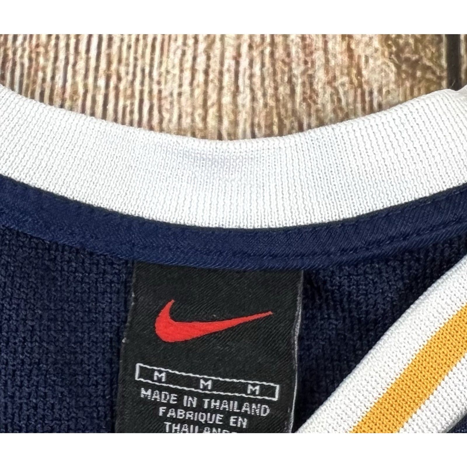 Nike VINTAGE Nike Basketball Jersey Shirt Men Navy Blue Yellow M Blue Nike Jersey Tank Athletic Vintage Size US M / EU 48-50 / 2 - 6 Thumbnail