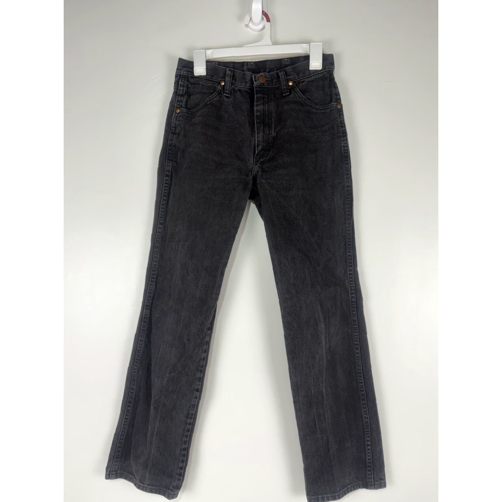 Wrangler VINTAGE Wrangler Men’s Jeans Brown Patch Black Wash Straight Fit 30X32 Dark Cotton Denim Size US 30 / EU 46 - 2 Thumbnail