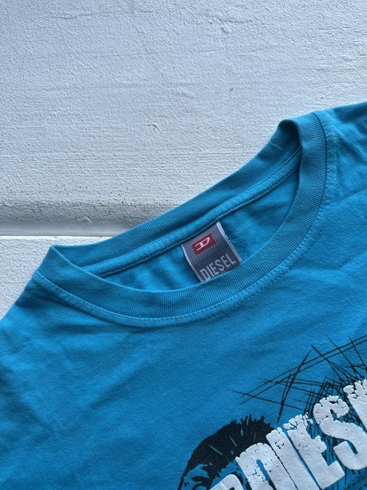 Diesel DOUBLE LOGO🚨DIESEL punk tee shirt AVANT GARDE faded Size US XXL / EU 58 / 5 - 5 Thumbnail
