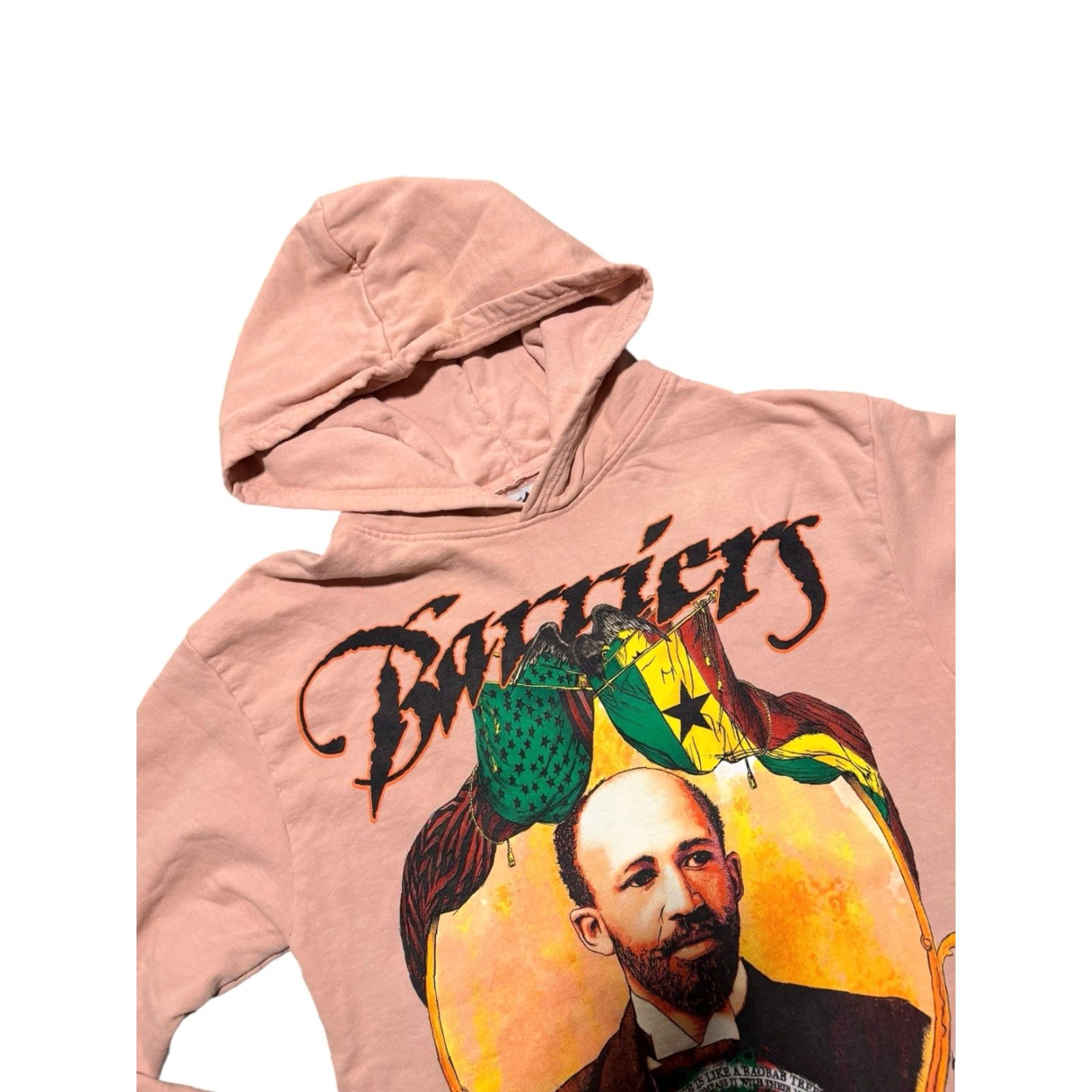 Vintage Barriers Worldwide W.E.B. Du Bois Hoodie Peach Tan Longsleeve Cropped Size M HTF Size US M / EU 48-50 / 2 - 5 Thumbnail
