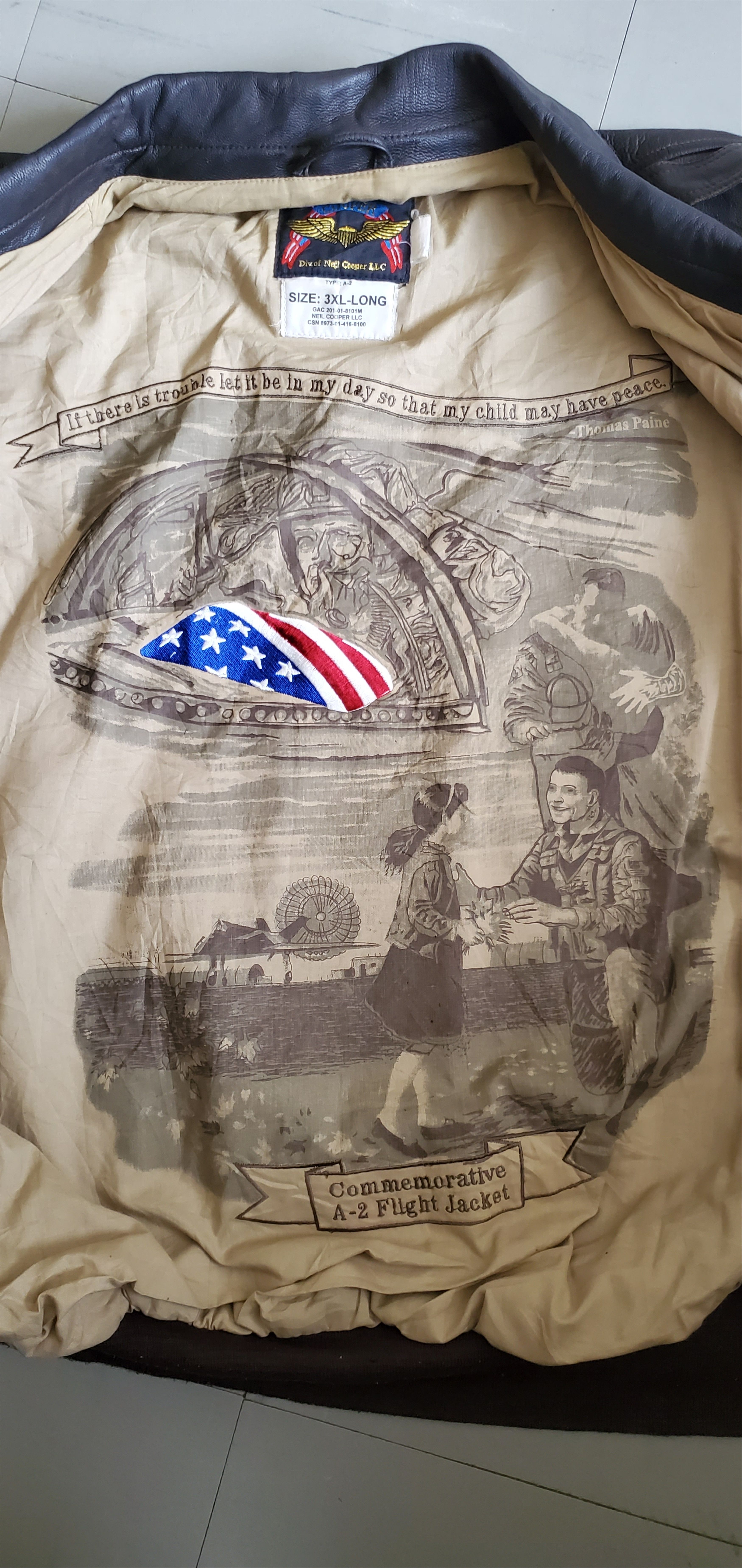 Cooper Vintage Cooper A-2 Goatskin Commemorative Cockpit Jacket Size US XXL / EU 58 / 5 - 5 Thumbnail