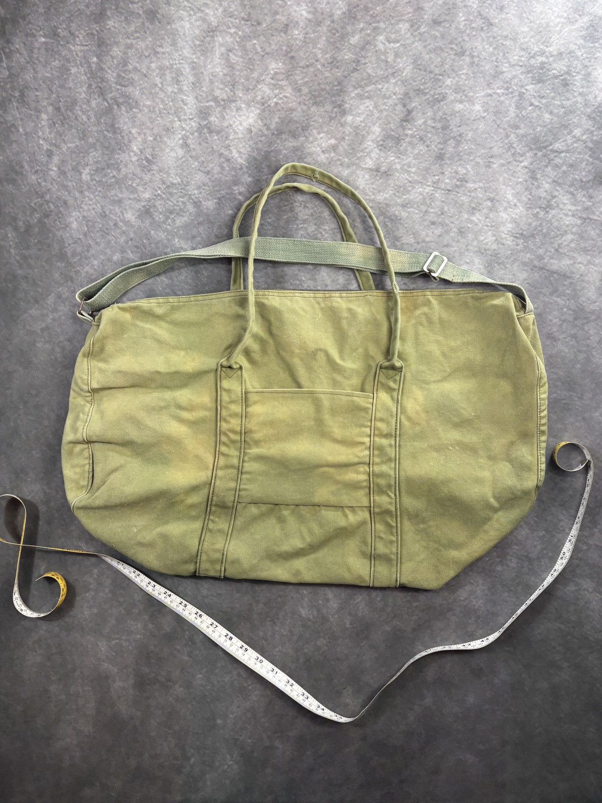 Vintage Vintage Military Duffle Bag Army Green Canvas Laundry Sling Size ONE SIZE - 1 Thumbnail
