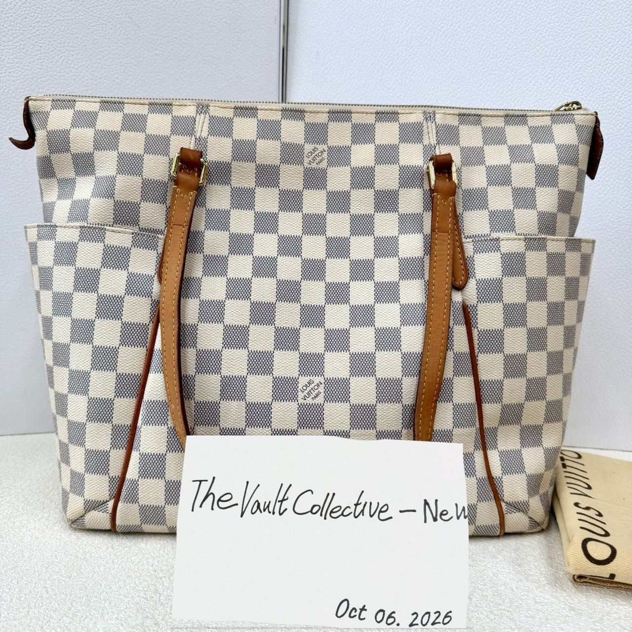 Louis Vuitton LOUIS VUITTON TOTALLY beige coated canvas checkerboard shoulder bag gold hardwar Size ONE SIZE - 1 Thumbnail