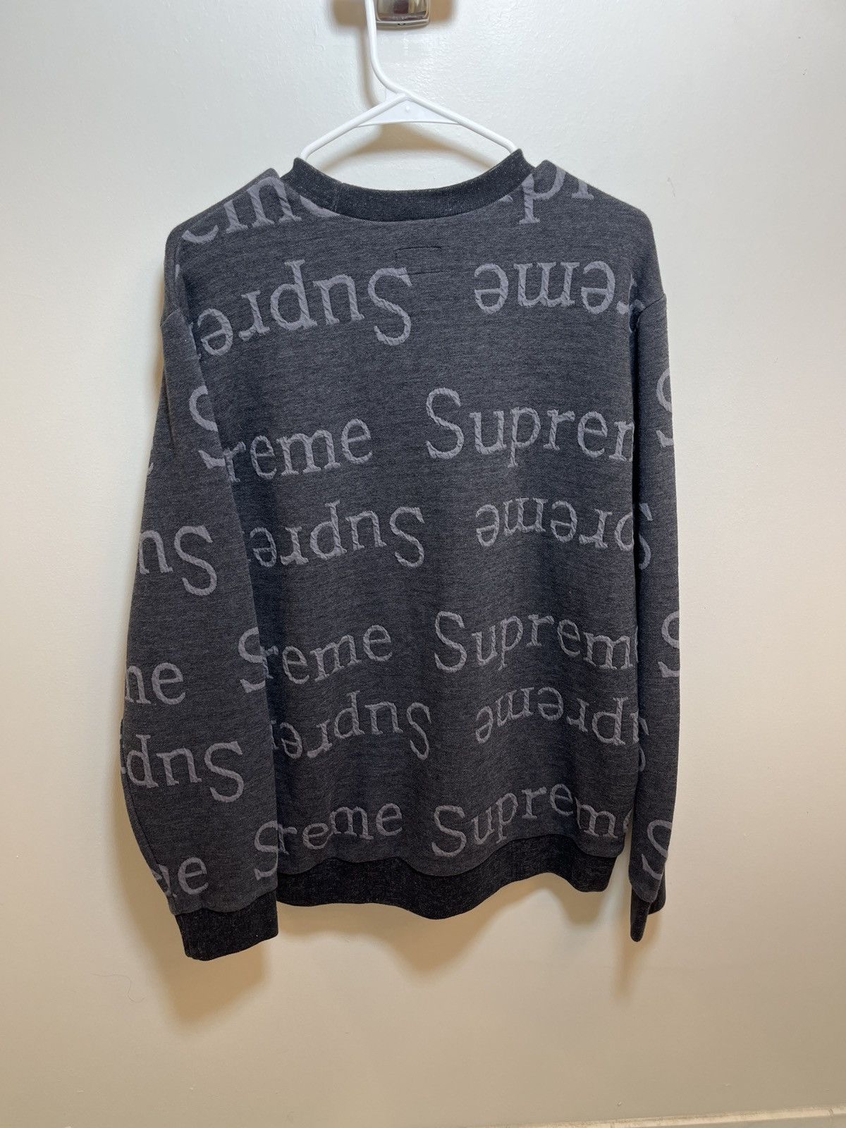 Supreme Supreme jacquard logo Crewneck | Grailed 
