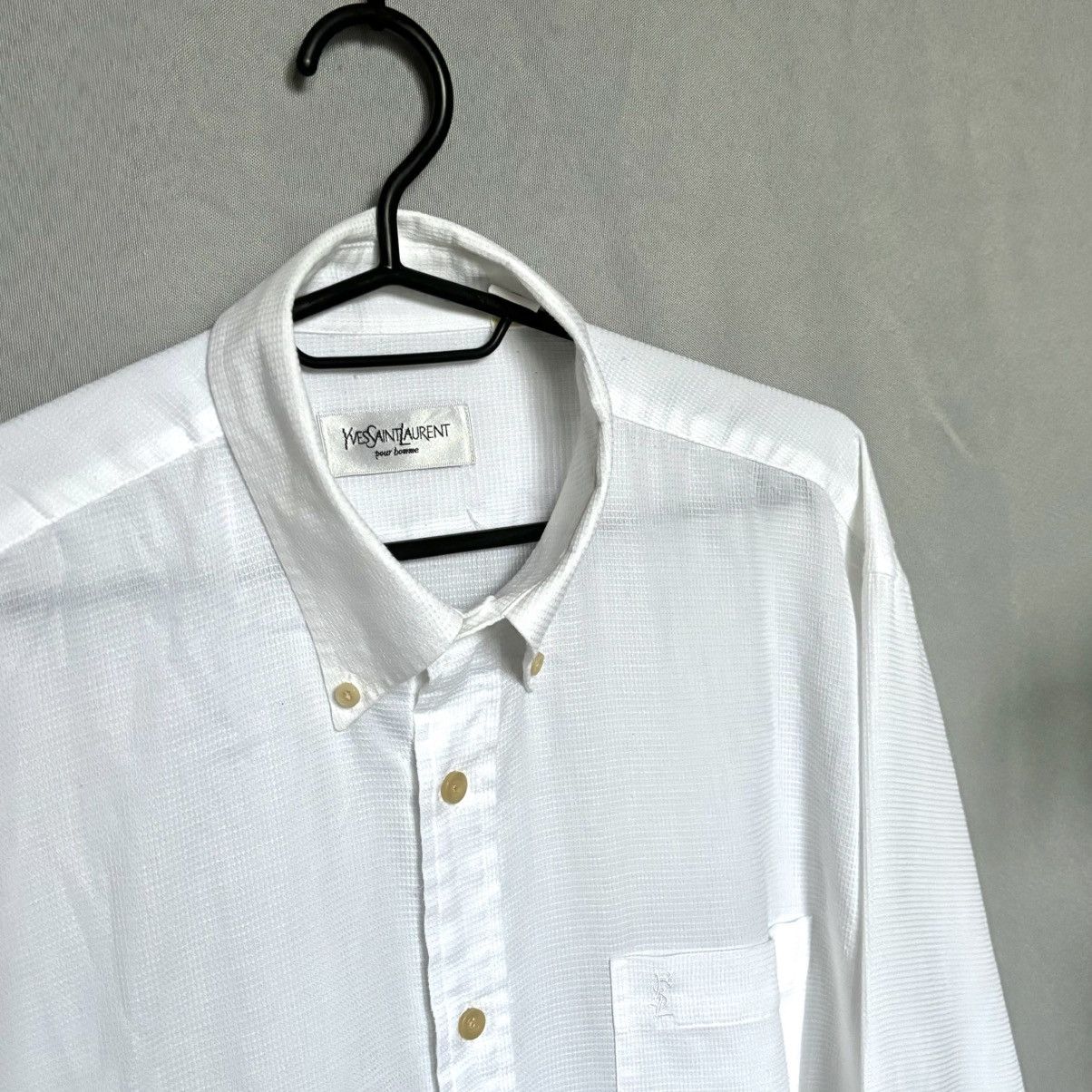 Yves Saint Laurent Yves Saint Laurent luxury shirt button up white vintage rare Size US M / EU 48-50 / 2 - 1 Thumbnail