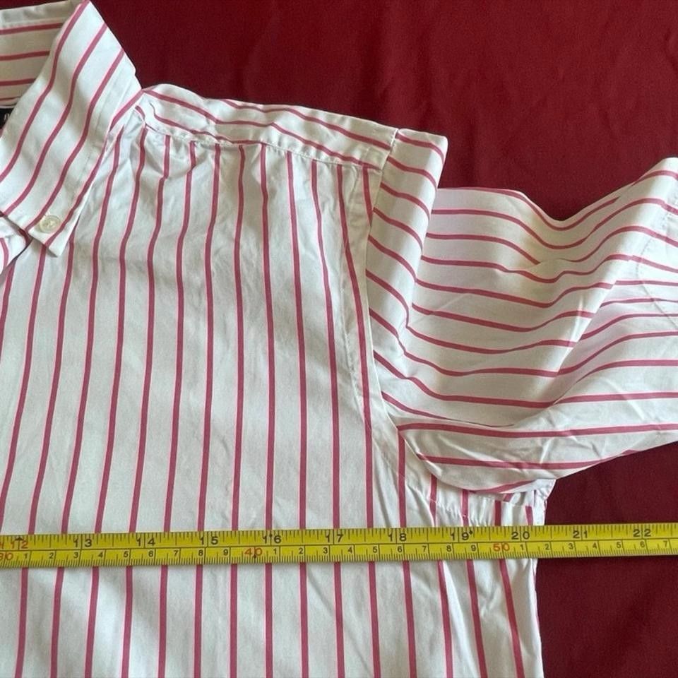 Hugo Boss BOSS Mens Shirt Short Sleeve White Striped Cotton Size 38 Size US M / EU 48-50 / 2 - 5 Thumbnail
