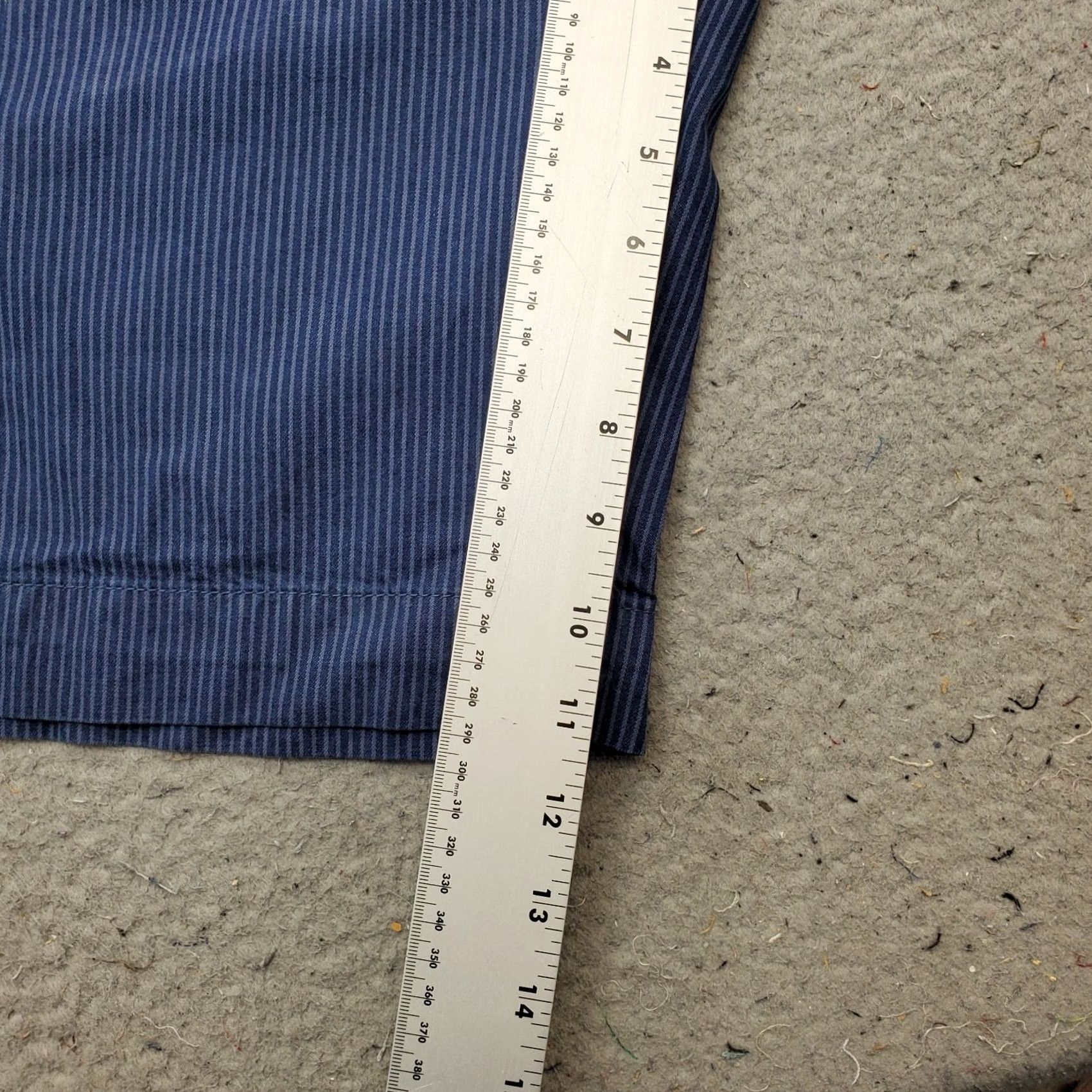 Vintage Vtg Tiffosi Bermuda Shorts Mens Medium Multi Pinstripe Flat Front Belted Waist Mens Size M Twist on Front Shaped Pocket Size US 31 - 4 Thumbnail
