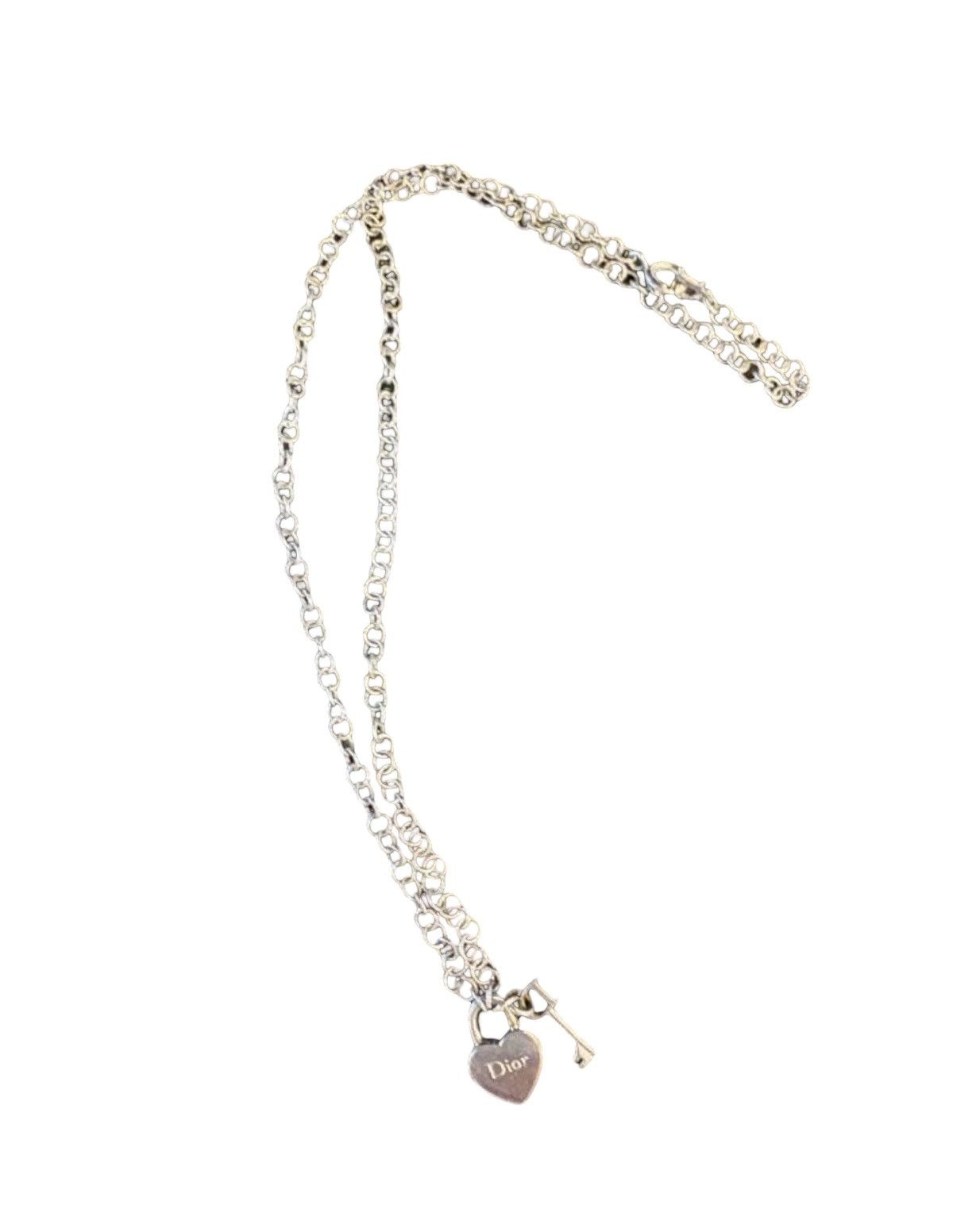 Dior Christian Dior Vintage Heart Padlock & Key Charm Necklace Size ONE SIZE - 2 Thumbnail