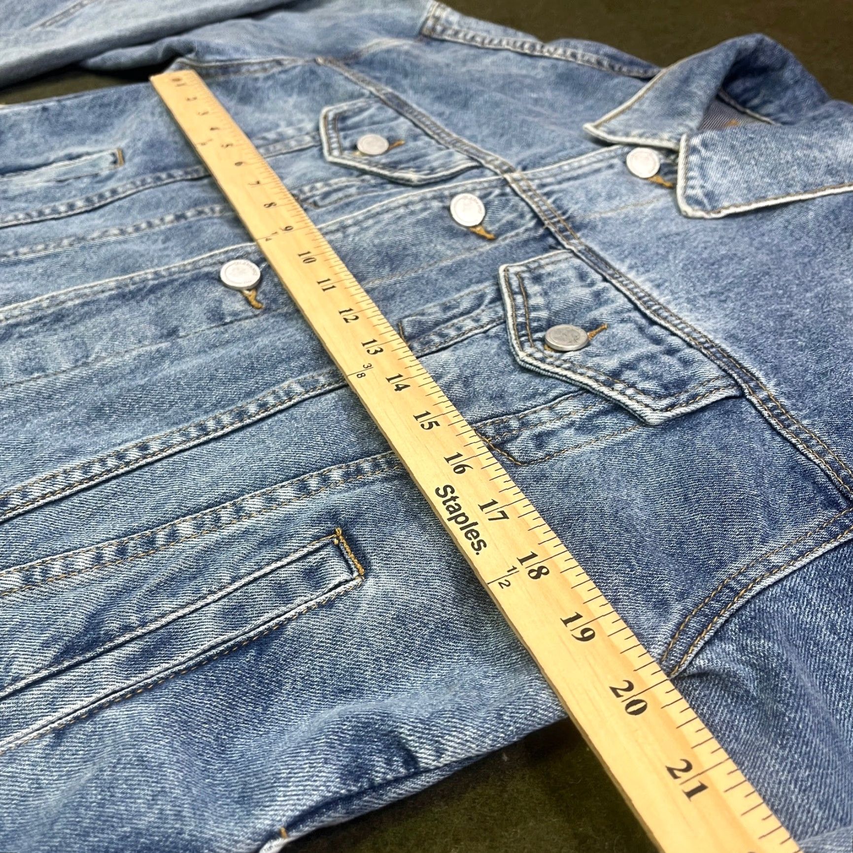 Vintage BlankNYC Jacket Mens XS Blue Denim Trucker Studded Western Casual Button Front Size US XS / EU 42 / 0 - 4 Thumbnail