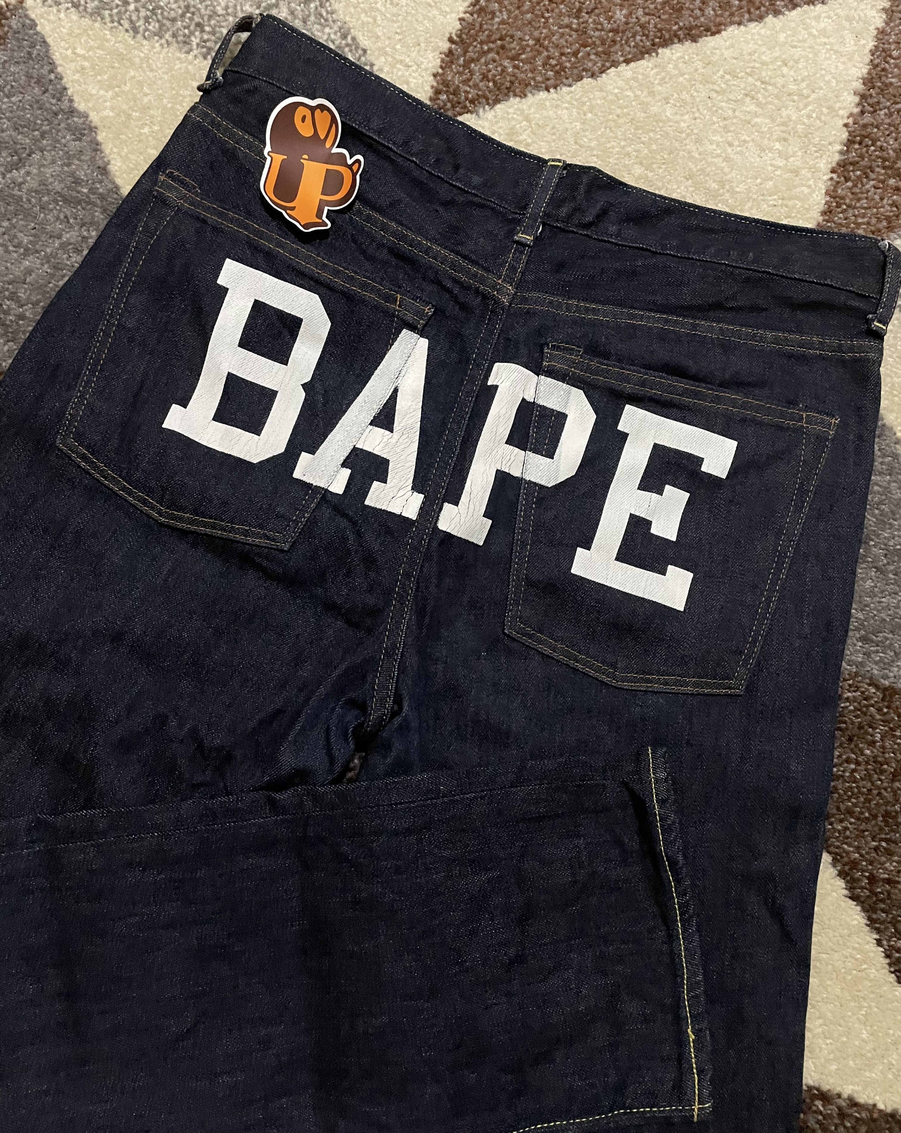 Bape Bape Logo Denim Slim Jeans Size US 31 - 1 Thumbnail