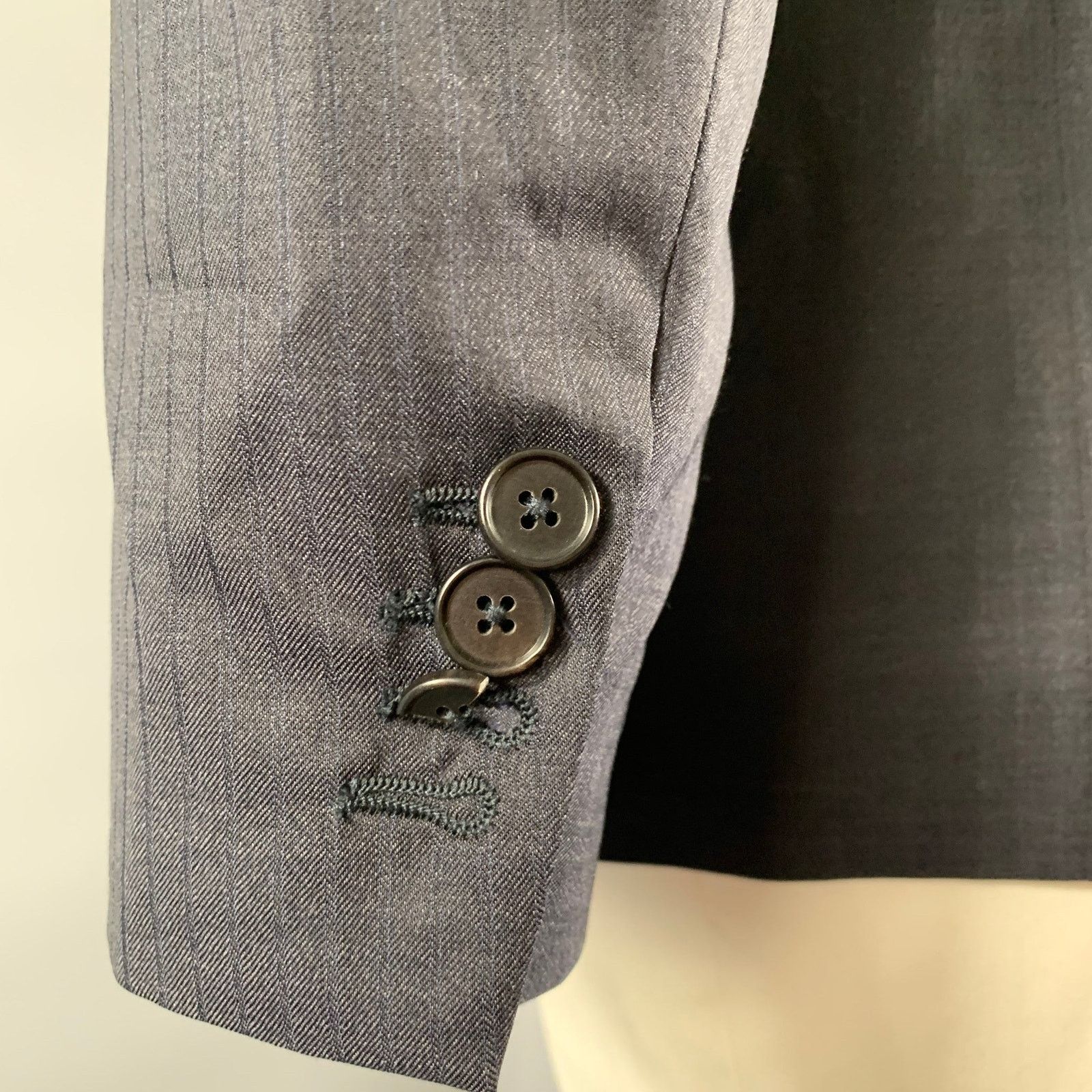 Maison Margiela MAISON MARGIELA 42 Charcoal Pinstripe Wool Sport Coat Size 42R - 5 Thumbnail