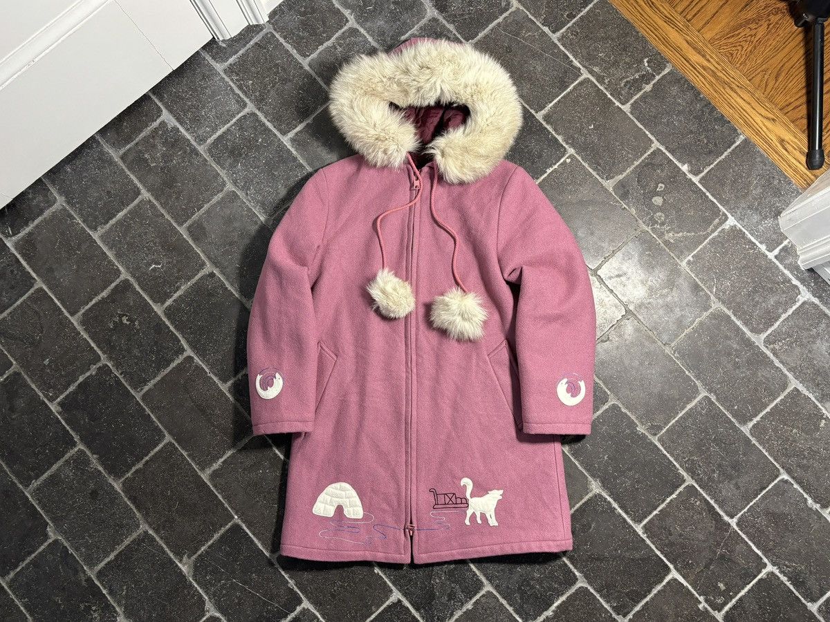Vintage Vintage Duffle Coat Wool Eskimo Inuit Embroidered Indegenous Size US XS / EU 42 / 0 - 18 Thumbnail