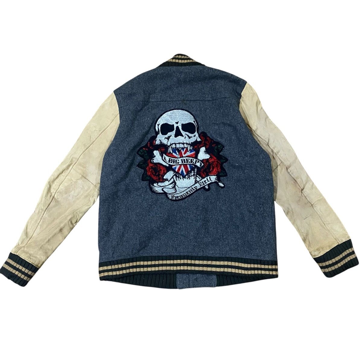 Johnbull Vintage Johnbull Embroidery Back Skull Patch Varsity Jacket Size US S / EU 44-46 / 1 - 1 Thumbnail