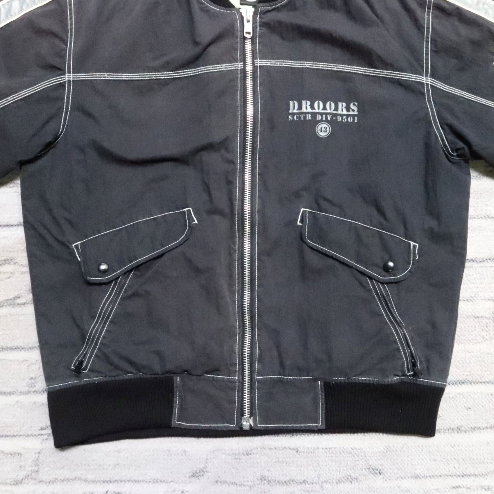 Vintage VINTAGE Droors Racing Division Bomber Jacket Mens L Black Script Size US L / EU 52-54 / 3 - 4 Thumbnail