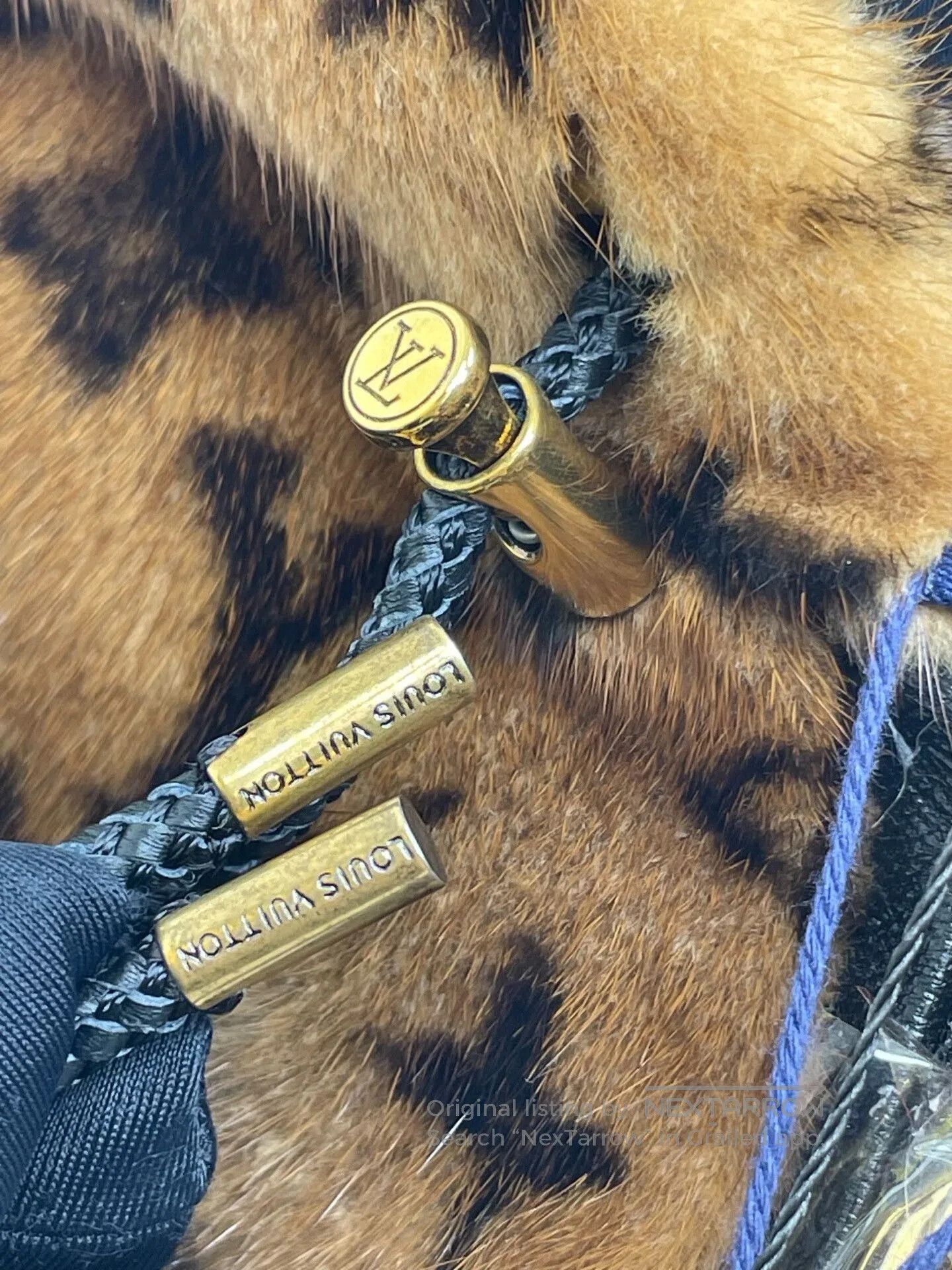 Louis Vuitton LV Monogram Hooded Mink Fur Coat. Size XXS / US 00 / IT 34 - 4 Thumbnail