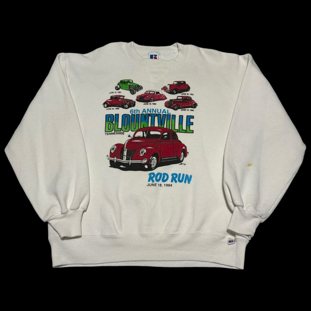 Russell Athletic × Vintage Vintage Russell Athletic Blountville Rod Run Sweatshirt L Size US XL / EU 56 / 4 - 1 Thumbnail