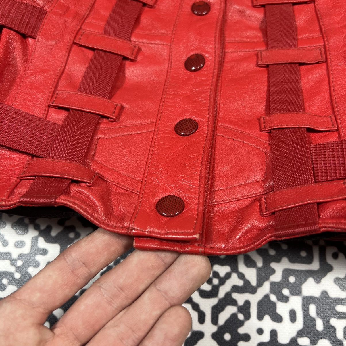 Japanese Brand Vintage Y2K Japanese Leather Jacket With Straps Moto Style Size S / US 4 / IT 40 - 17 Thumbnail