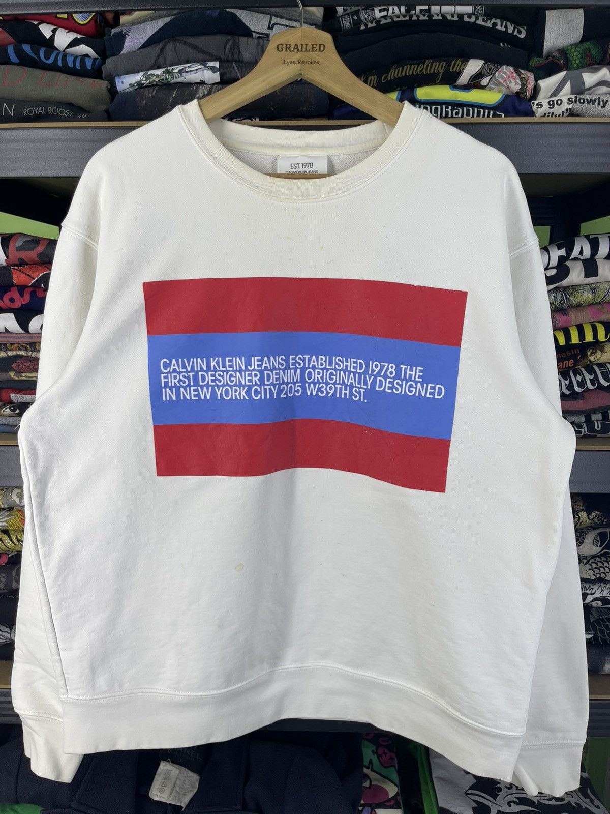 Calvin Klein 205W39NYC Vintage Calvin Klein Sweatshirt Size US M / EU 48-50 / 2 - 1 Thumbnail
