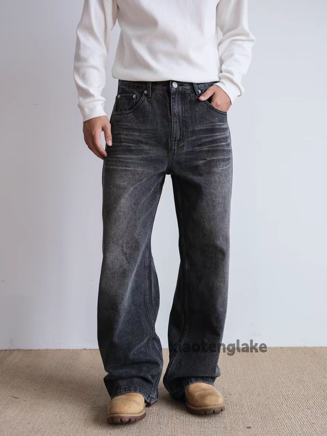 Vintage Washed faded cleanfit yuppie loose baggy jeans Size US 38 / EU 54 - 4 Thumbnail