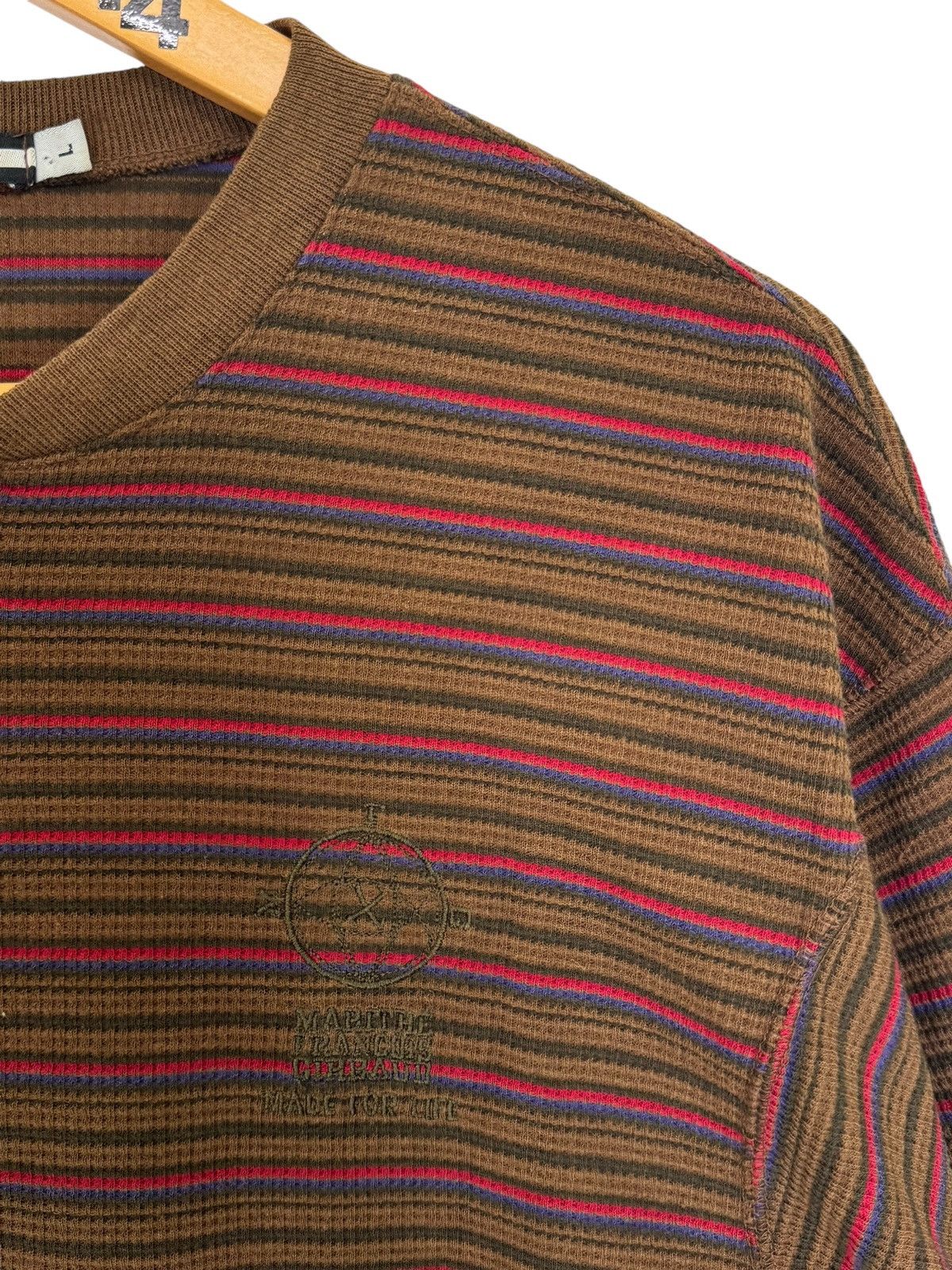 Marithe + Francois Girbaud Vintage Marithe Francois Girbaud Brown stripe t-shirts Size US L / EU 52-54 / 3 - 7 Thumbnail