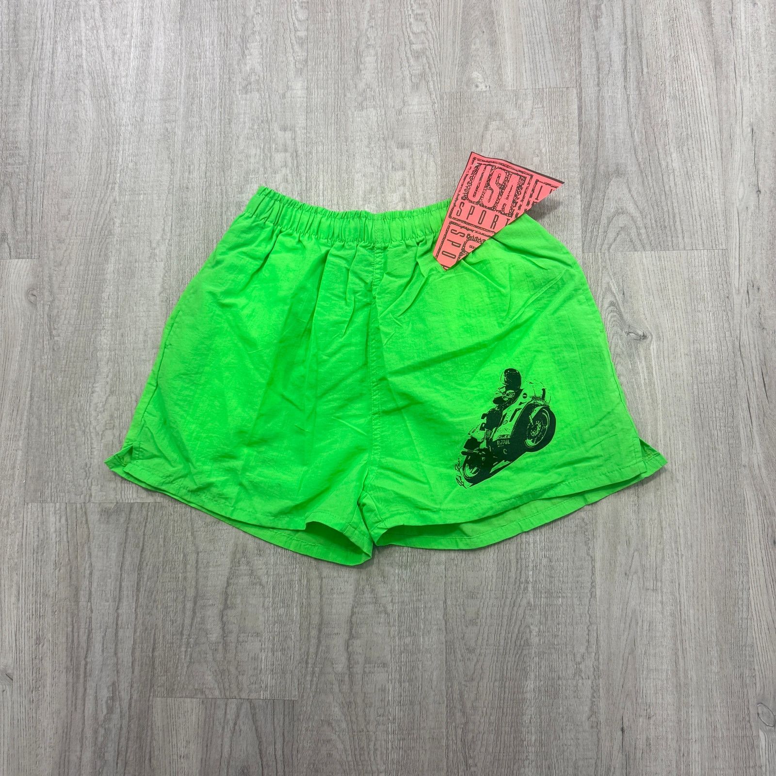 Vintage NEW Vintage USA Sport Surf Shorts Small Green 80s Jet Ski Size US 26 / EU 42 - 1 Thumbnail
