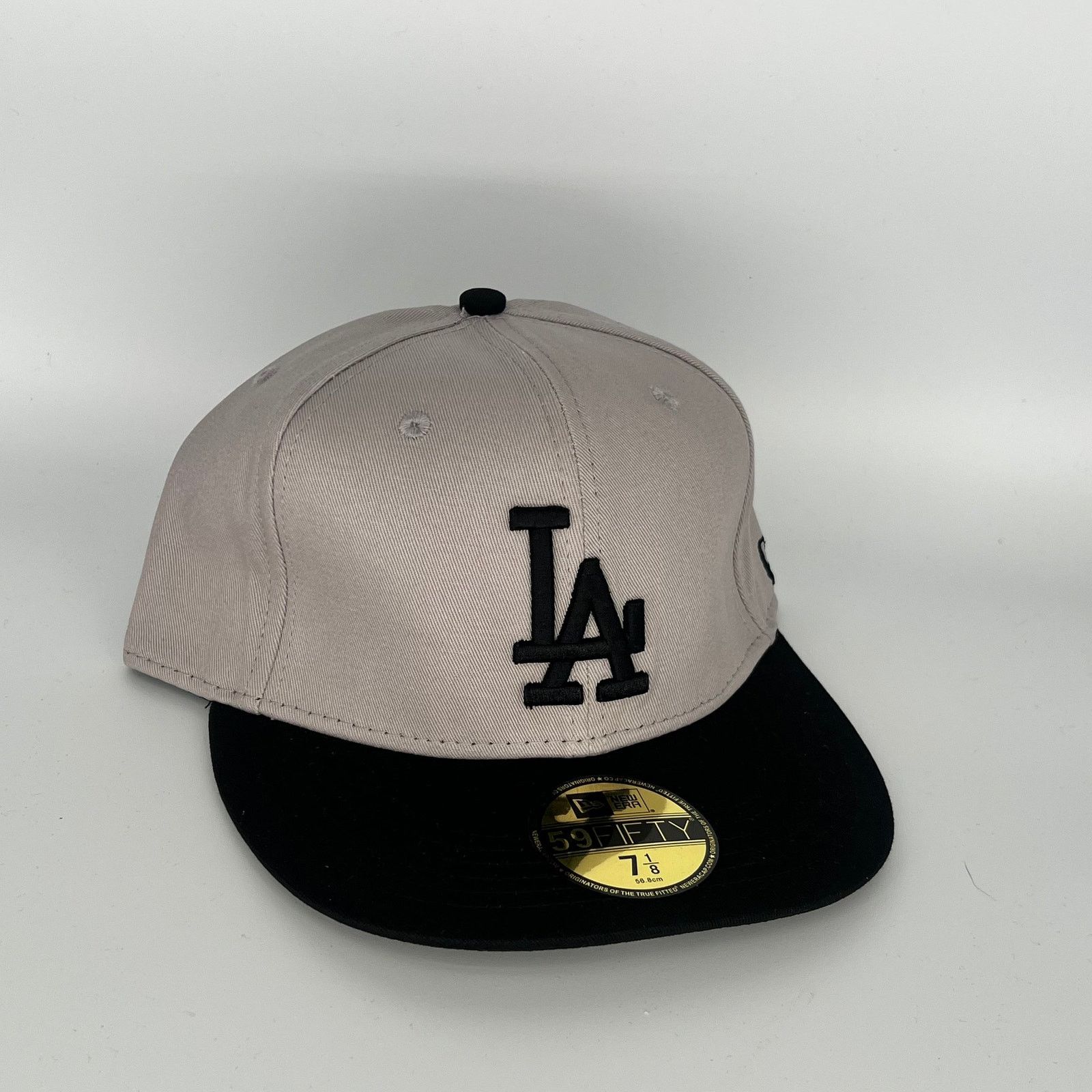 New Era Size 7 1/4 Gray Black Los Angeles Dodgers New Era MLB Size ONE SIZE - 1 Thumbnail