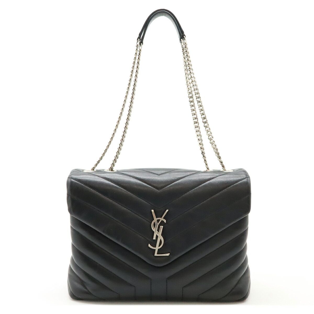 YVES Saint Laurent Loulou Leather Shoulder Bag Leather Shoulder Bag 487216 in Black, Women's