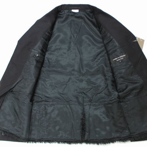 Comme des Garcons Homme Plus Jacket Faux Fur Hem Wool Size US S / EU 44-46 / 1 - 3 Thumbnail