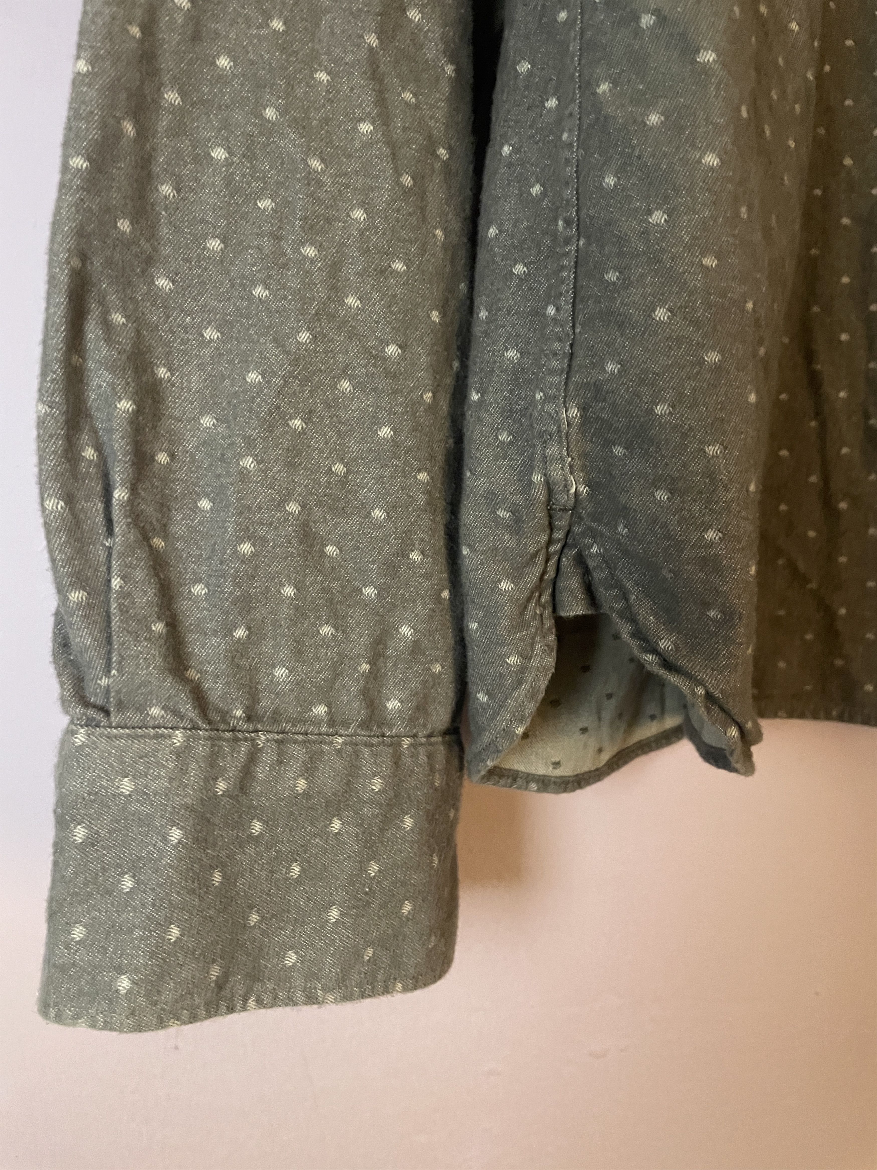 Allsaints Grey / White Dots button up Size US XL / EU 56 / 4 - 5 Thumbnail