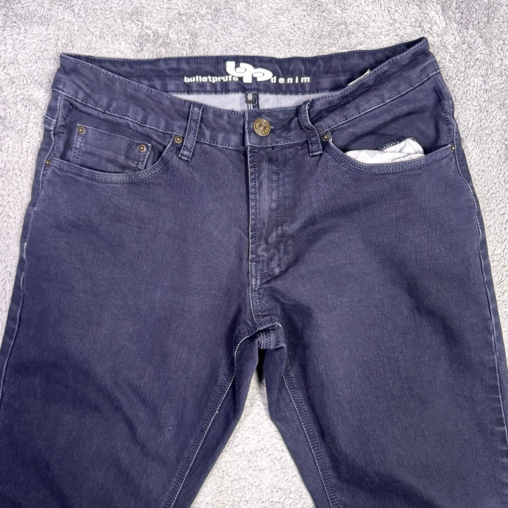 Denime Bulletprufe Jeans Mens 32x30 Regular Denim 5 Pocket Pants Navy Work Shirt? Size US 32 / EU 48 - 2 Thumbnail