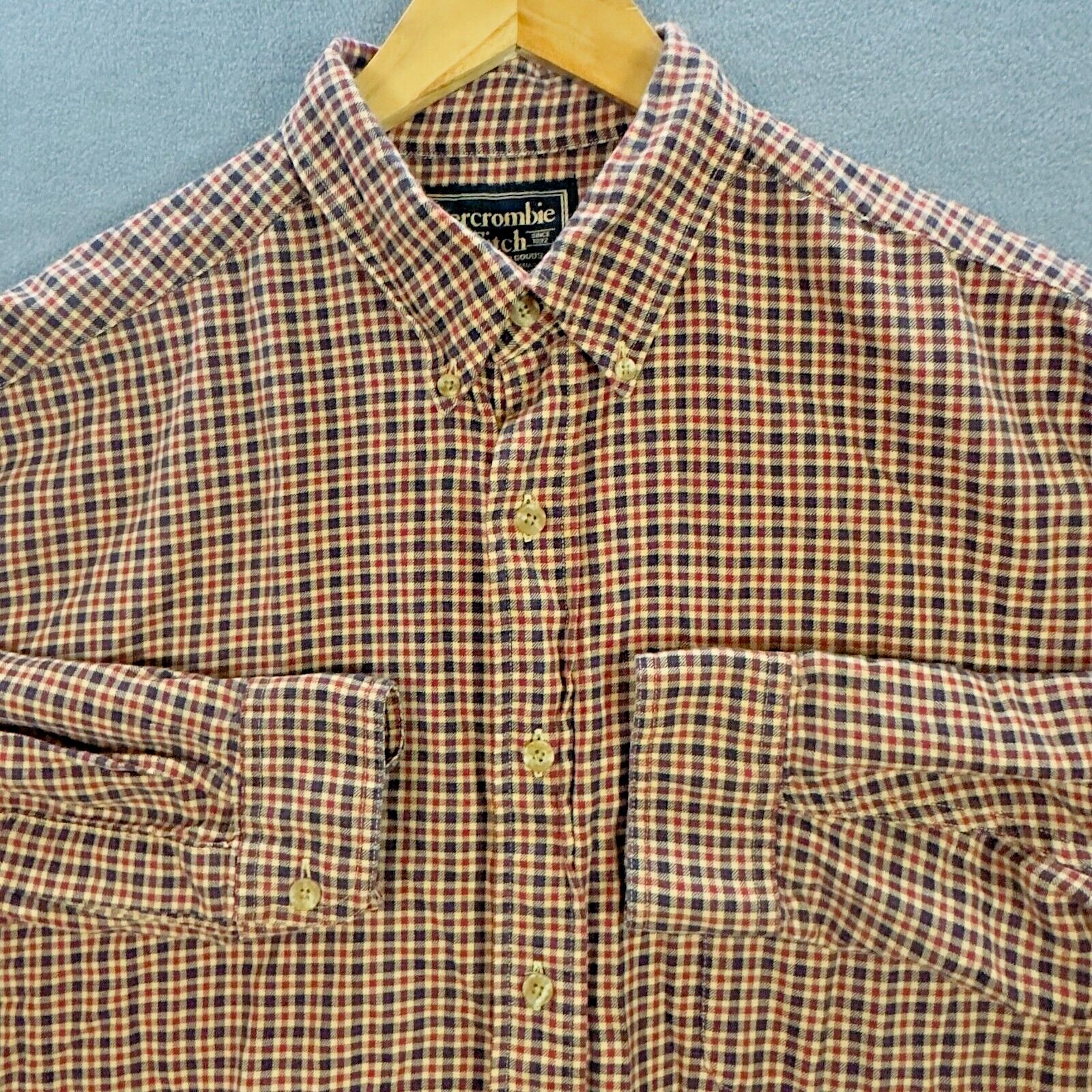 Abercrombie & Fitch Vtg Abercrombie Fitch Flannel Men L Button Up Baggy 90s Size US L / EU 52-54 / 3 - 8 Thumbnail