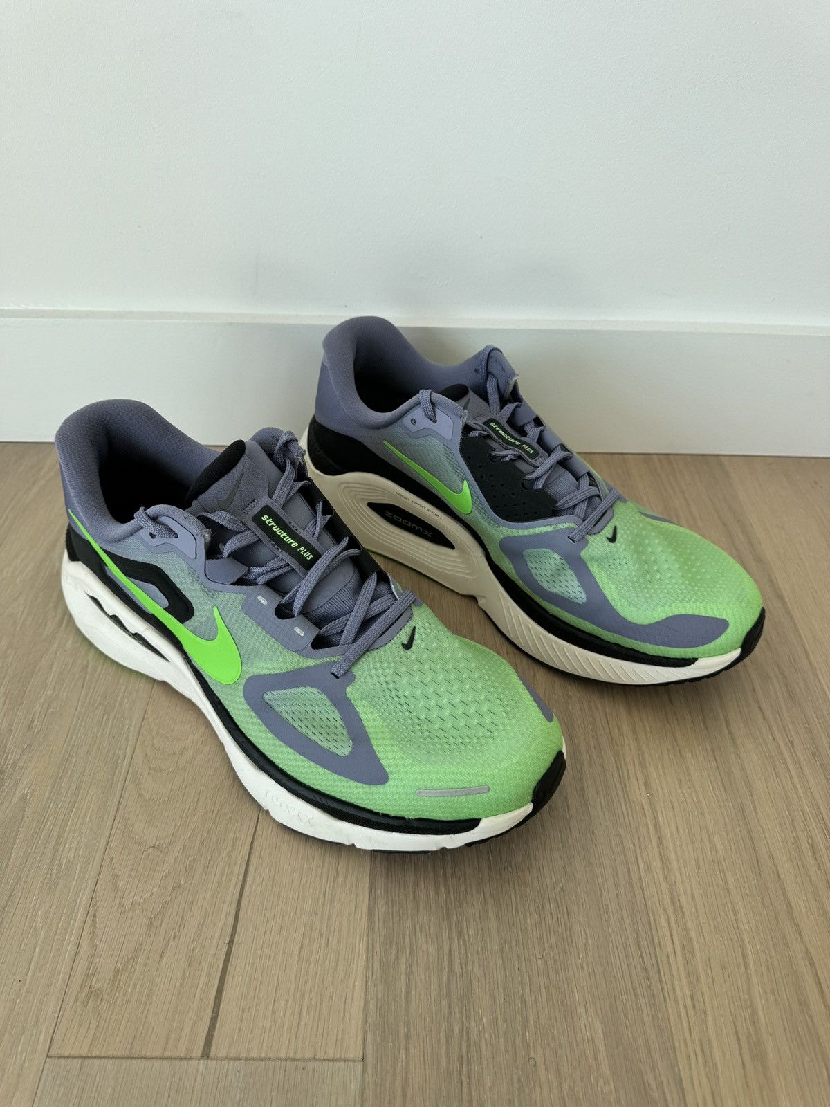 Nike Nike Structure Plus Iron Purple Voltage Green Size US 11.5 / EU 44-45 - 8 Thumbnail