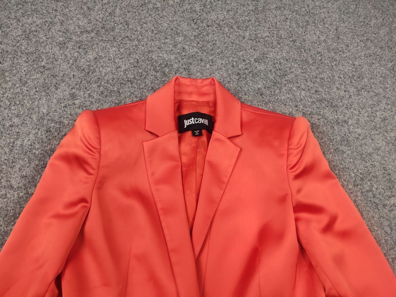 Just Cavalli Just Cavalli Italy One Button Orange satin Blazer Jacket Size S / US 4 / IT 40 - 4 Thumbnail