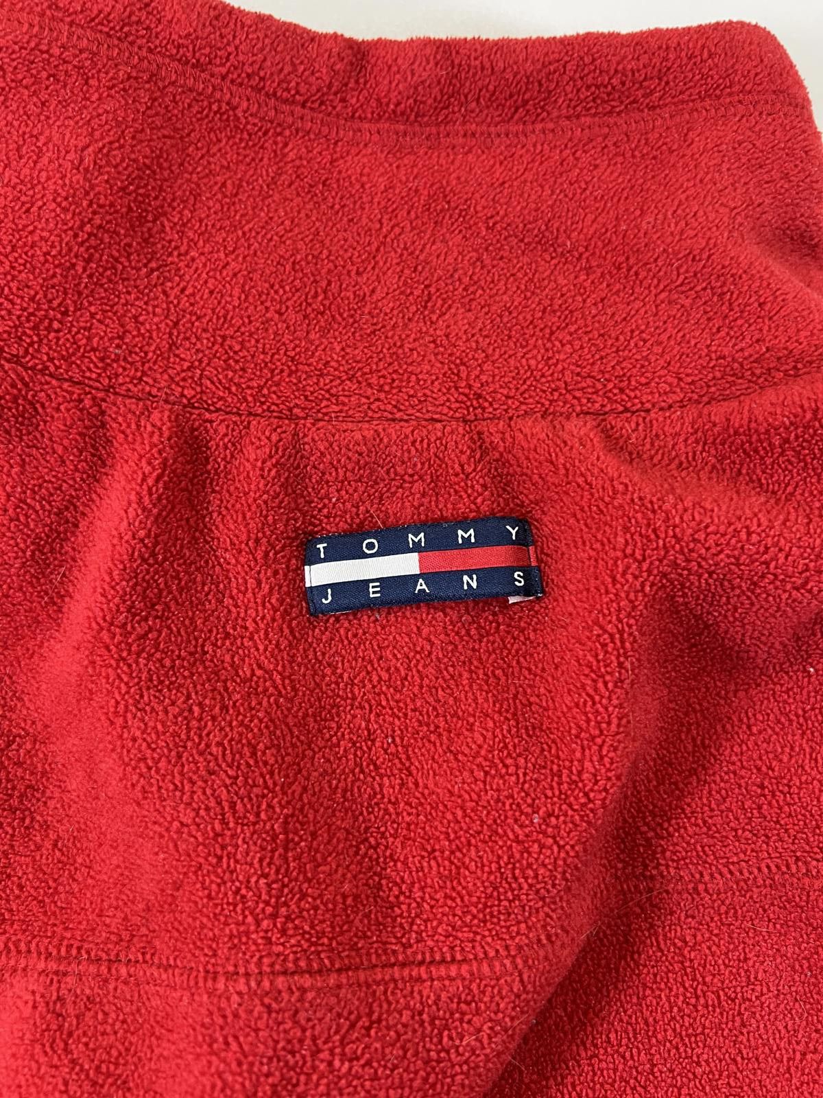Tommy Jeans Tommy Jeans Red Fleece Half-Zip Pullover Sweater size L Size US L / EU 52-54 / 3 - 8 Thumbnail