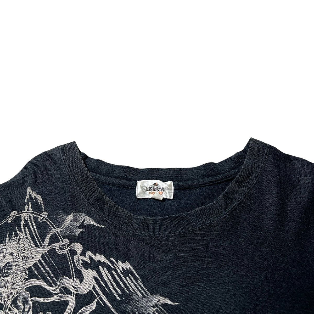 Japanese Brand Crazy Karakuri Tamashii Y2k Printed Beautiful Faded Shirt Size US XXL / EU 58 / 5 - 15 Thumbnail