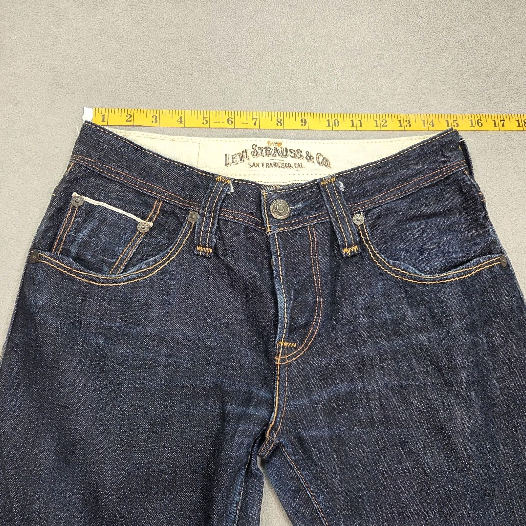 Levi's Levi's 511 Jeans Mens Dark Wash Slim Raw Selvedge Denim 28x30 Size US 28 / EU 44 - 2 Thumbnail