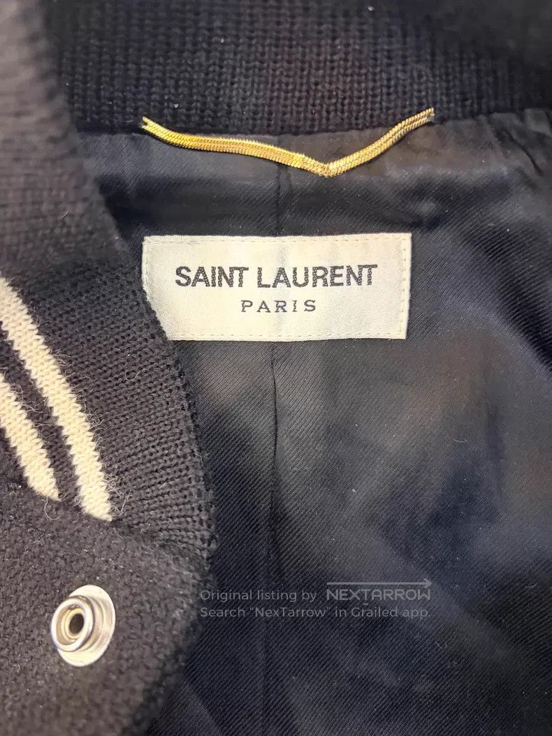 Saint Laurent Paris Saint Laurent Paris Black Wool and Leather Patch Baseball Size XS / US 0-2 / IT 36-38 - 3 Thumbnail