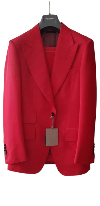 Tom Ford o1r1s1ebx0725 Atticus Jumpsuit Suits Jacket in Red Size US S / EU 44-46 / 1 - 1 Thumbnail