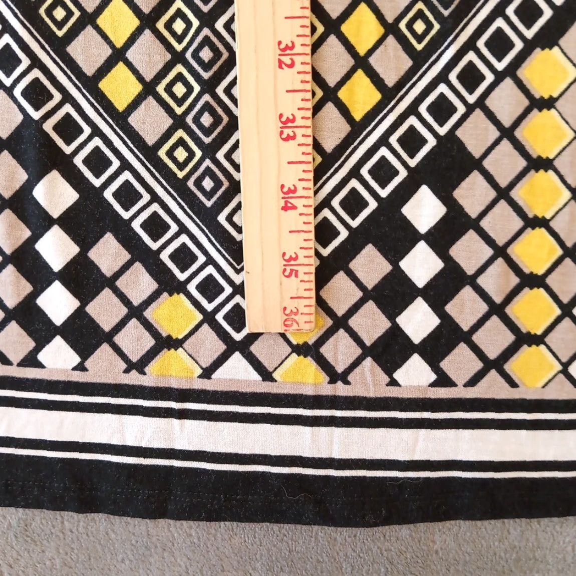 Vintage Cato Skirt Women Plus 26W Black Geometric Pull On A-Line Long Elastic Waist Womens Size 26" / US 2 / IT 38 - 4 Thumbnail