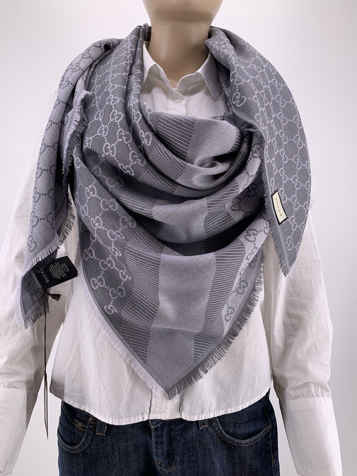 Gucci Size-140x140cm New Gucci Scarves Wool/Silk Size ONE SIZE - 1 Thumbnail